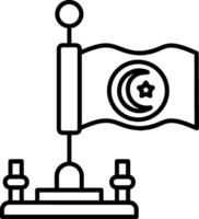 Tunisia Outline Style Icon vector