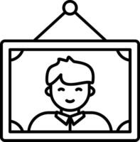 Frame Outline Style Icon vector