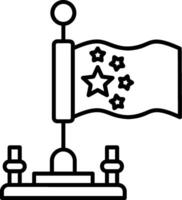 China Outline Style Icon vector