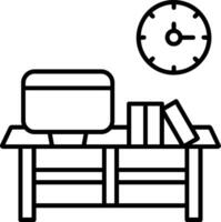 Workplace Outline Style Icon vector