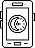 Mobile Outline Style Icon vector