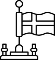 Sweden Outline Style Icon vector