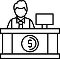 Teller Outline Icon vector