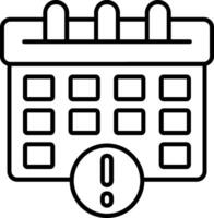 Deadline Outline Style Icon vector