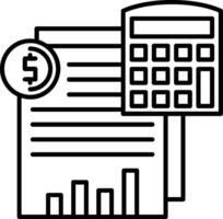 Budgeting Outline Icon vector