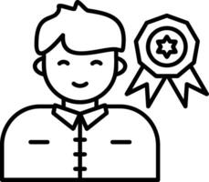 Best Employee Outline Style Icon vector