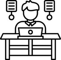 Multitasking Outline Style Icon vector
