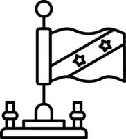Saint Kitts And Nevis Outline Style Icon vector