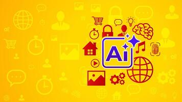 Flat illustration of an artificial intelligence assistant vector