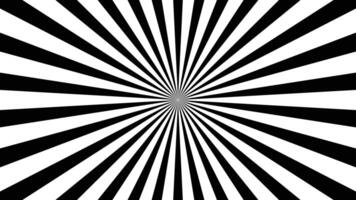 Black and White Sunburst Background Abstract Radial Burst Lines, Retro Comic Style, Optical Illusion Pattern vector