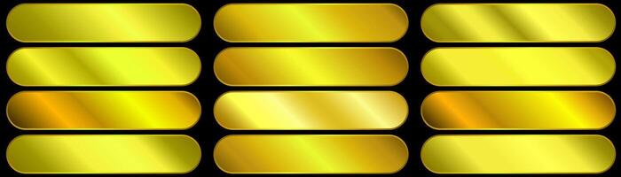 Metallic gold gradient. Metallic gradient effect for text design and bulletin boards, infographics. vector