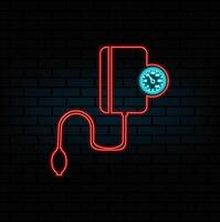 neon icon.Blood pressure measurement icon symbol illustration design template vector