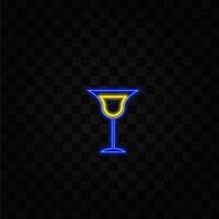 Alcoholic drinks design set. neon style. vector