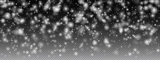 Snow effect and background with snowflake fall for overlay or winter sparkle. texture for use in cold or festive vector