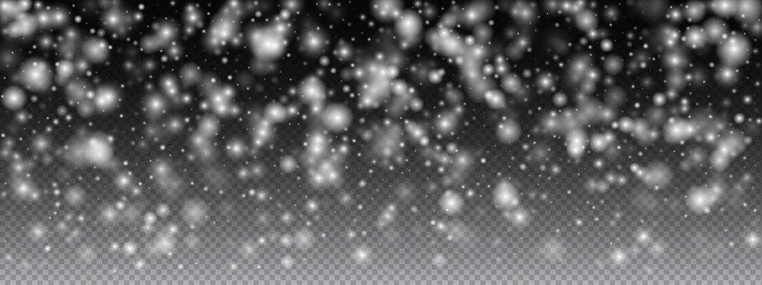 Snow effect and background with snowflake fall for overlay or winter sparkle. texture for use in cold or festive