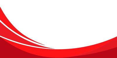 Red Curved Abstract Background with White Space and Modern Wave Design vector