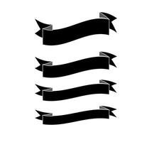 Banner ribbon set element vector