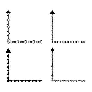 resumen rincones conjunto artístico marco conjunto vector