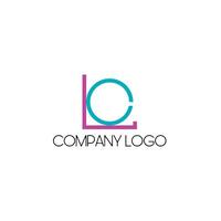 LC elegant company logo design vector