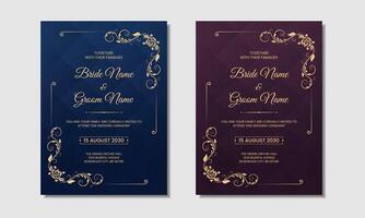 Invitation card design, modern luxury invitation card design vector