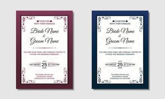 Invitation card design, creative modern luxury invitation card design template vector