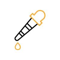 Two color color Dropper tool Graphics design icon flat design vector