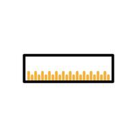Two color measurements scale tool Graphics design icon flat design vector