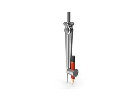 Precision Compass Drafting Tool for Architects Designers 3d white background photo