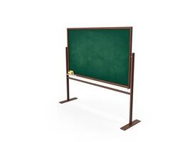 Green Chalkboard Classroom Learning Tool 3d white background photo