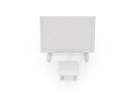 White Plastic Enclosure Set TwoPiece Design 3d white background photo
