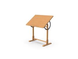 Adjustable Drafting Table Design Wood Art Studio 3d white background photo