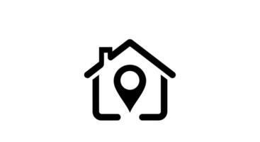 House Location Icon Home address symbol. vector