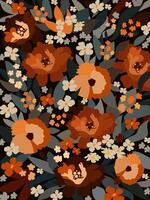 Colorful floral design with warm hues vector
