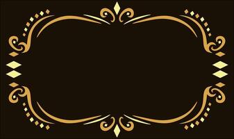 Luxurious golden border with intricate details, ideal for formal documents, elegant invitations, and upscale graphic design. Enhance your visuals with a premium look. vector