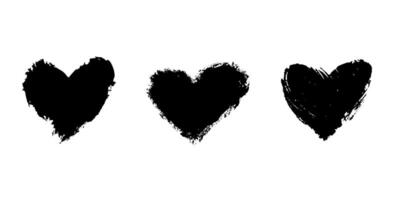 one Set of simple hand drawn heart drawing illustration Scribble heart doodle Love clipart vector