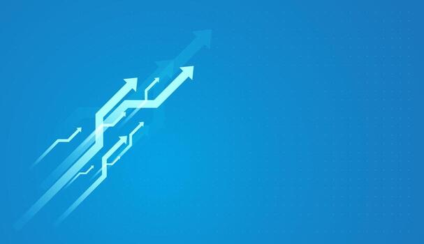 el ligero azul degradado evoca un limpio, futurista sentir, destacando ambición, hacia arriba impulso, y el flechas representar datos fluir, eficiencia, o simplificado procesos vector