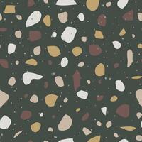 Terrazzo seamless background. Endless pattern for fabric, wallpaper, stoneware. illustration in flat style vector