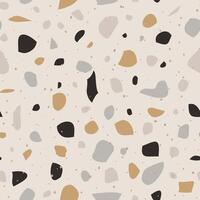 Terrazzo seamless pattern. Granite stone texture. Abstract background for interior design, wallpaper, stoneware, wrapper paper. Vintage illustration vector