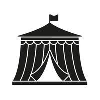 Circus Tent Solid Icon. Entertainment, Performance, And Event Venue Silhouette Symbol. Carnival And Festival Atmosphere. Isolated Illustration vector