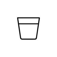 Monochrome Empty Tumbler Glass Icon vector