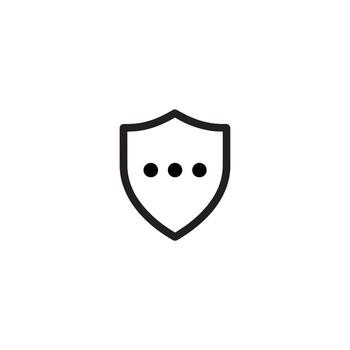 Shield with Loading Ellipsis Dots vector