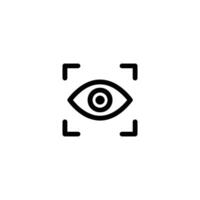 Biometric Eye Scan Recognition Symbol vector