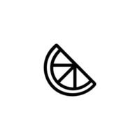 Monochrome Orange Slice Four Segments Icon vector