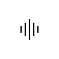 Minimalist Sound Wave Voice Recognition Symbol vector