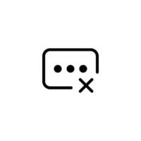 Text Field Dots with X Mark vector