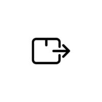 Delivery Package Send Outline Symbol vector
