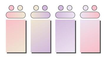 Set of gradient background. Cover set design with Rosewater, Ivory, Lilac, Pewter color. Beautiful abstract gradient for covers, wallpapers, branding, business cards illustration vector