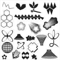 Abstract shape icon element collection vector