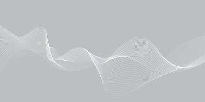 White Wave Lines on Gray Background vector