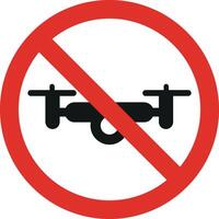 No drone sign . No drones allowed sign . No drone zone sign . illustration vector